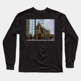 Trinity Reflections On Hancock Tower 200 Clarendon Boston Massachusetts Long Sleeve T-Shirt